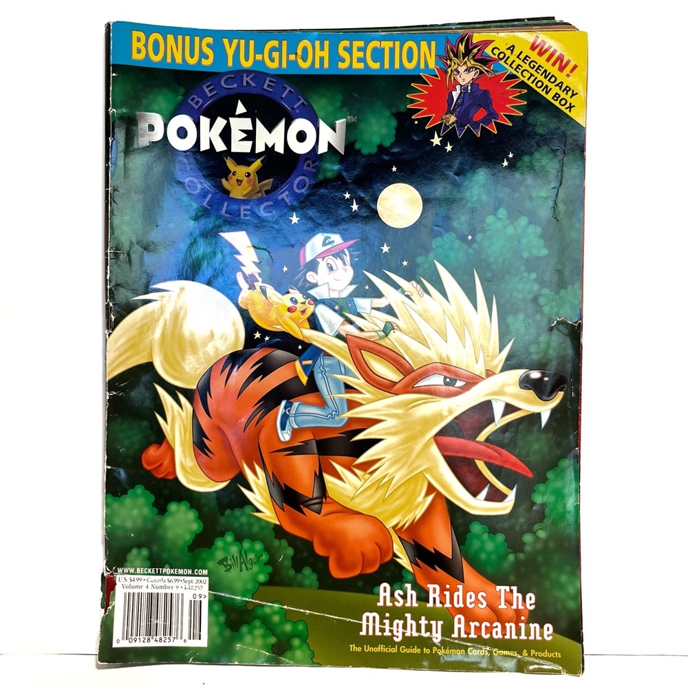 Pokemon Beckett Collector Magazine Vol 4 Sept 2002 Ash Rides the Mighty Arcanine